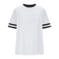 thumbnail image 3 of JMKQLZ T-Shirt Décontracté pour Femmes avec Impression de Lettres, Col Rond et Épaules Tombantes, Manches Courtes, 3 of 4
