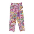 thumbnail image 4 of Bingfone Pajamas For Women,Peace Love And Dove Flower Power Pajama Pants With Pockets-Xx-Large, 4 of 9