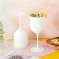 thumbnail image 3 of Pnellth 480ML Wine Cup Shockproof High Stability Plastic Vintage Style Romantic Champagne Cup Party Supplies White, 3 of 8