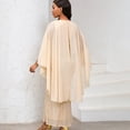 thumbnail image 5 of AURA Plus Size Spring Sequin Cape Mermaid Gown Elegant High Waist Long Party Dress XL XXXL, 5 of 10