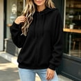 thumbnail image 5 of Drawstring Hoodie Sweatshirts for Women,Oversized Full Zip Long Sleeve Drop Shoulder Casual Sweatshirt,Vacation Travel Outfit, 5 of 6