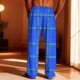 thumbnail image 4 of Ceisia Mens Plaid Pajamas Pants Elastic Waist With Pockets Sleep Soft Lounge Sleep Bottoms Blue XXXL Gift, 4 of 9