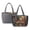 Mushroom Frog Forest, variant on FOR U DESIGNS Dreamcatcher Deer Print Quilted Tote Bag for Women Lightweight Tote Purse with Pockets Two Tone Reversible Shoulder Bag for Travel Work School Gym 2026