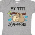 thumbnail image 4 of Inktastic My Titi Loves Me with Sloth and Hearts Boys or Girls Baby Bodysuit, 4 of 5
