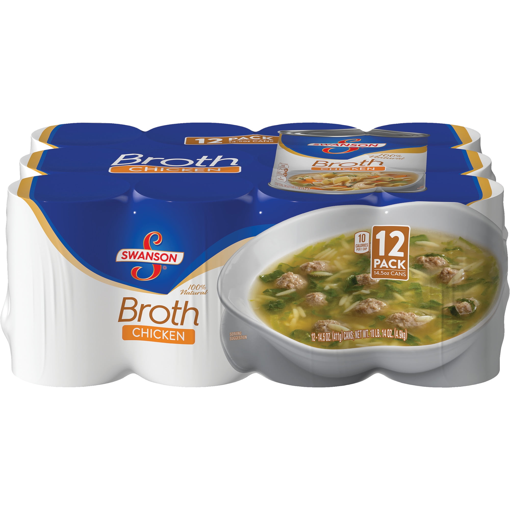 Swanson Chicken Broth, 14.5 oz., 12 pack
