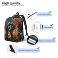 thumbnail image 4 of Lsque Romantic Flower Astronaut Couple Pattern Canvas Daypack, Durable Backpack, High-quality Versatile Backpack,Vintage Compact Backpack-Medium, 4 of 6