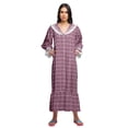thumbnail image 3 of Moomaya WoMen's Printed Cotton Sailor Collar Sleepwear Button Down Nightdress, 3 of 5