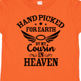 thumbnail image 4 of Inktastic Handpicked for Earth By My Cousin in Heaven with Angel Wings Boys or Girls Toddler T-Shirt, 4 of 5