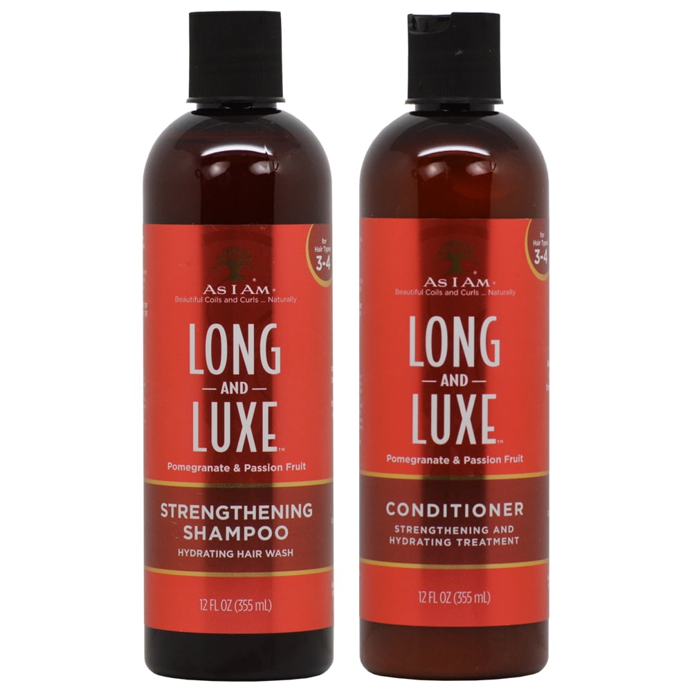 As I Am Long & Luxe Strengthening Shampoo + Conditioner 12oz Duo