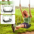 thumbnail image 5 of Gymax 1-Person Rattan Porch Swing Single Swing Chair Bench w/ Hanging Hemp Ropes Outdoor, 5 of 9