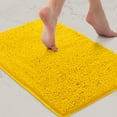thumbnail image 3 of Bath Mat By LuxUrux-Extra-Soft Plush Bath Shower Bathroom Rug,1'' Chenille Microfiber Material, Super Absorbent Shaggy Bath Rug. Machine Wash & Dry (15 x 23, Lemon), 3 of 6