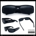 thumbnail image 2 of Kush Mad Dog Biker Slim Rectangle Mens Sunglasses UV400 Narrow Minimal Steet Eyewear Matte Black, 2 of 6