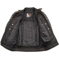 thumbnail image 4 of First Mfg Co - Crusader - Men's Motorcycle Biker Riding Brown Beige Leather Jacket - Small - Action Back Armor Pockets Vented, 4 of 5
