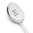 thumbnail image 1 of Kiss the Cook engraved spoon gift for wife Gift for her Witty gifts Christmas, 1 of 4