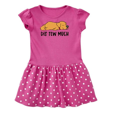 

Inktastic Napping Dis Tew Much Long-haired Retriever Gift Toddler Girl Dress