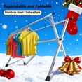 thumbnail image 6 of Heavy Duty Galvanized Steel Drying Rack with 3 Rods, Portable Space-Saving Clothes Dryer for Bathroom Bedroom Dorm, Rust-Resistant Easy-Clean Frame, 6 of 13