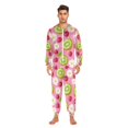 thumbnail image 3 of FORMRS Onesies Pajama for Adults Unisex Hoodie Winter Jumpsuit One Piece Sleepwear, Sizes S-2XL, Floral Raspberries, 3 of 7