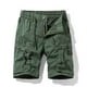 thumbnail image 1 of Puntoco Pantalones Cortos Cargo Microelásticos Para Hombre, Pantalones Con Cordón Multibolsillos, Pantalones Deportivos, Pantalones Cortos, Verde Militar (36) Xl, 1 of 3