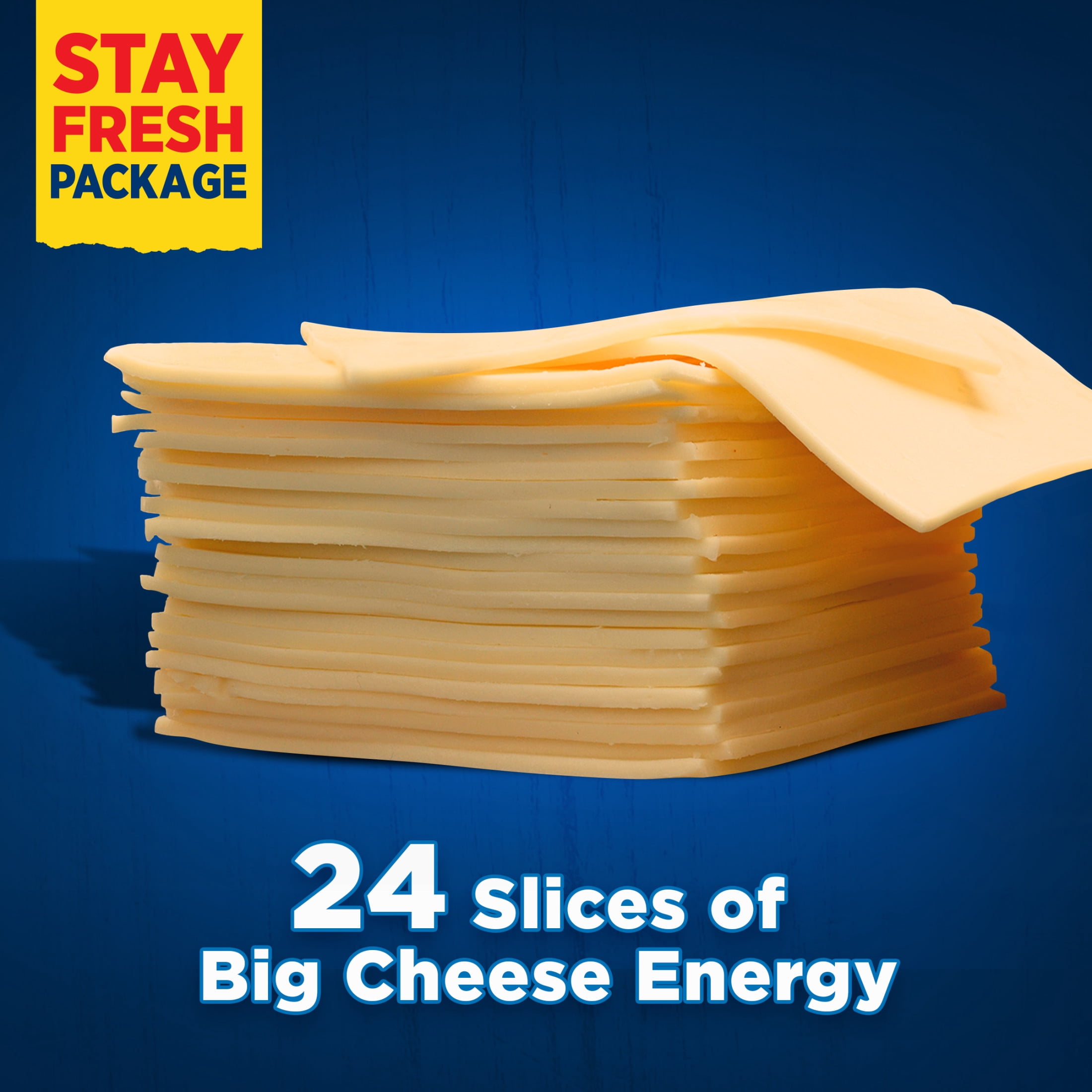 Kraft Deli Deluxe White American Cheese Slices, 16 oz Pack, 24 Slices