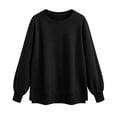 thumbnail image 4 of ClodeEU Women's Crewneck Long Sleeve Sweatshirt with Thumbhole Cuffs ,Casual Loose Fit Pullover Top ,Women's Plus XXL, 4 of 8