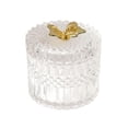 thumbnail image 2 of Candy Jar, Vintage Clear Glass Candy Jar Metal Butterfly, Handle Decorative Jewelry Storage, Canister For Home Office Kitchen Table Centerpiece Display Use, 2 of 6
