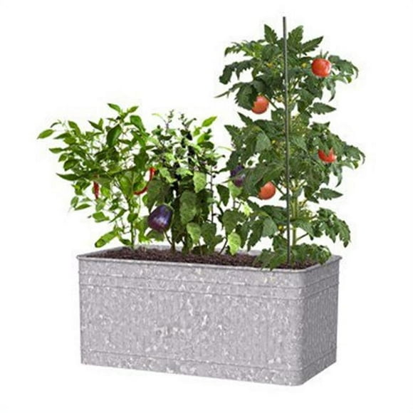 Panacea Products 83475 40 x 22 x 18 Raised Galvanized Trough Planter