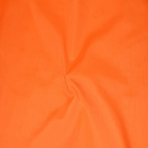 Tela Broadcloth naranja Pico Textiles, 5 yardas por rollo, poliéster y algodón