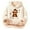 A-Beige376, variant on XUELUO Little Girls Hoodies Long Sleeve Drawstring Hood Fleece Lined Cow Snowflake Print Tops For Cold Weather Warm Soft Clothes