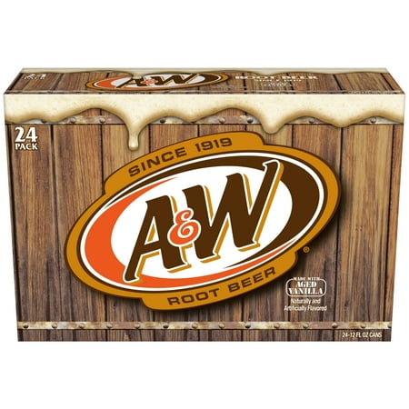 A&amp;W Root Beer, 12 fl oz, 24 pack - Walmart.com