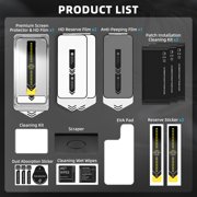 3-Pack 9H+ Tempered Glass Screen Protector for iPhone [2x HD Clear + 1x Privacy] | Military-Grade Shatterproof | No-Dust Installation Kit (15/16)