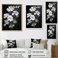 thumbnail image 4 of Designart "Minimal Expression Of Geraniums In Black And White" Geraniums Floater Framed Canvas Art Print, 4 of 5