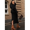 thumbnail image 2 of Conjunto de Mujer de Dos Piezas: Cárdigan de Punto y Vestido Maxi Negro Talla S, 2 of 7
