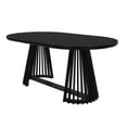 thumbnail image 3 of Plank+Beam 72" Lido Rectangular Dining Table, Solid Wood Minimalist Kitchen Table for 6, Black, 3 of 11