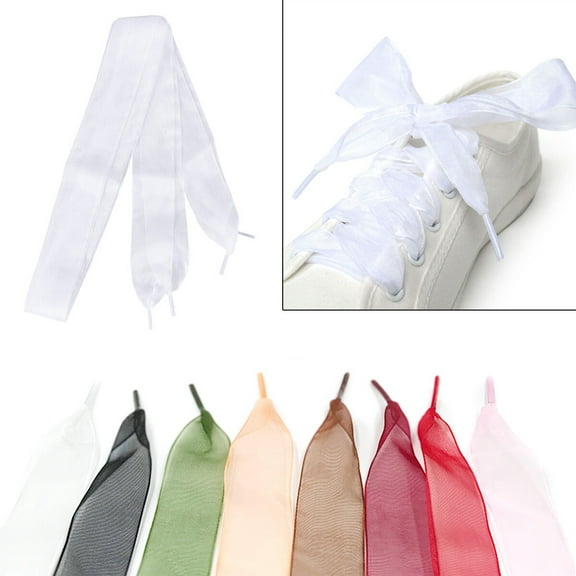 FRCOLOR  Widening Shoe Lace Transparent Laces for Trainers Miss Child White