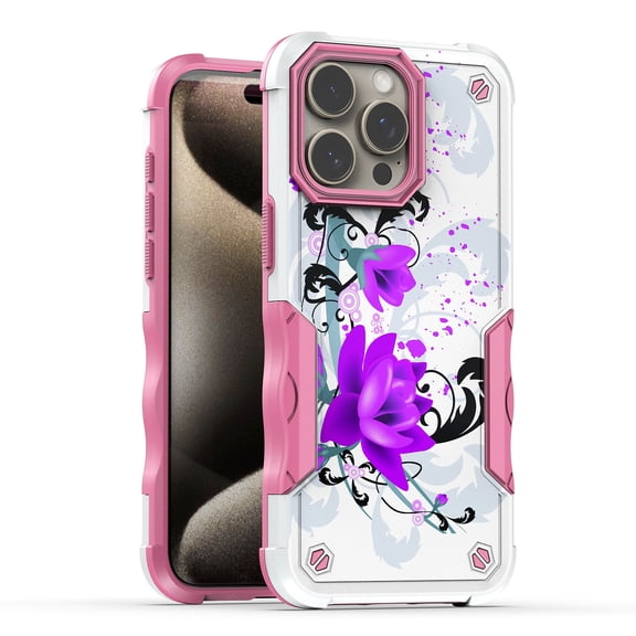 For Iphone 12 Iphone 12 Pro Metkase Premiumãâexquisite Design Hybrid In Slide-out Package - Rose Pink Floral
