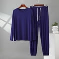 thumbnail image 3 of VBVC Men's and Men's Plus Drawstring Set with Pockets,Lightweight Long Sleeve Top and Jogger Pant For Men,Navy,L-5XL, 3 of 6