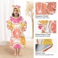 thumbnail image 3 of FORMRS Wearable Blanket Hoodie with Sleeves for Kids Cozy Flannel Sweatshirt, Orange Grapefruit Slices, 3 of 7