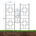 thumbnail image 3 of Heavy Duty Black Metal Garden Trellis Panels for Climbing Plants – Rustproof Decorative Fence, Outdoor Privacy Screen & Plant Support, Arch Design, Ideal for Patio & Yard, 3 of 7