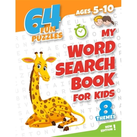 Pre-Owned My word search book for kids ages 5-10: 64 fun and educational word search puzzle book for boys and girls aged 5 to 10, with 8 topics: animals, food,