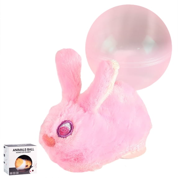 Esaierr Toddler Toys Electric Toys Animal Running Ball for Pink Rabbit Cartoon Animal Ball Self Rotating Toy