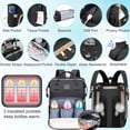 thumbnail image 5 of 8-in-1 Travel Diaper Bag Backpack with Changing Station, Mosquito Net & Toy Bar - Waterproof, Large Capacity for Baby Girl/Boy, 5 of 9