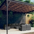 thumbnail image 1 of vidaXL 10 Piece Garden Lounge Set with Cushions Poly Rattan Grey, 1 of 5