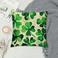 thumbnail image 2 of Nawypu  St Patrick's Day Lucky Clover Throw Pillow Covers,  Green Luck Decoration for Sofa Couch, 2 of 5