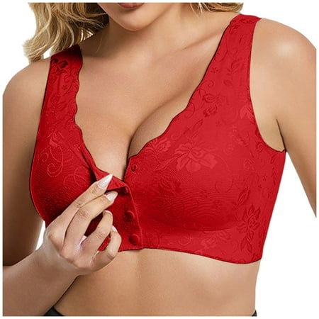 Siilsaa Push Up Bras for Women Women s Signature Lace Unlined Underwire Bra Red XXXXL