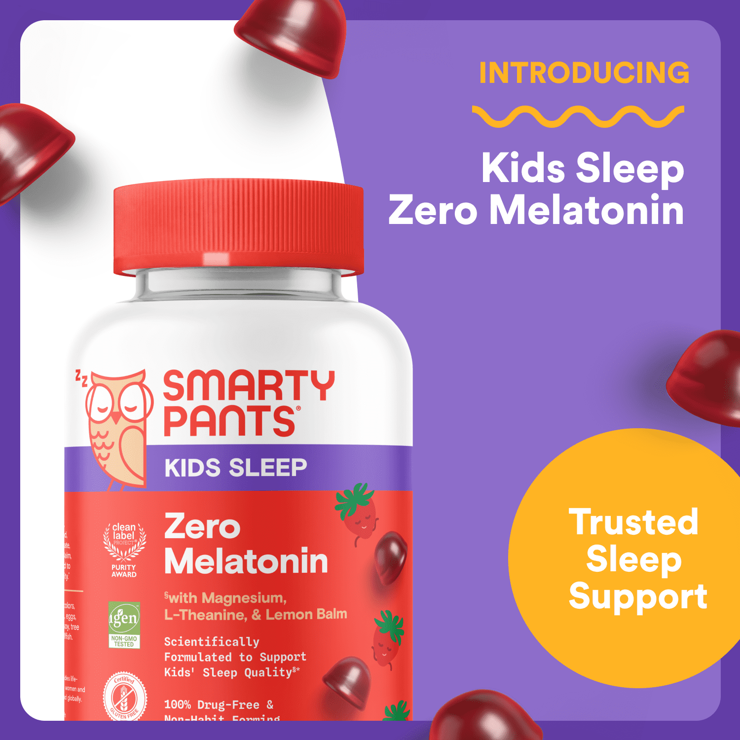 SmartyPants Kids Sleep with Zero Melatonin Gummies, 60 Ct