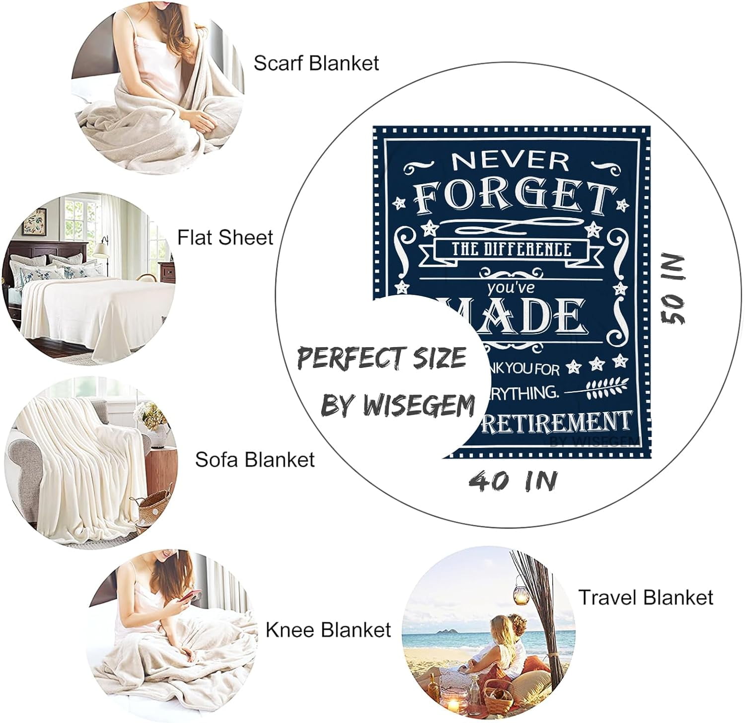 Retirement Gifts for Men - Retirement Gifts for Women -Retirement Gift Blanket 50"x 40" - Best Retirement Gifts for Coworker Boss - Gifts for Coworkers Men - Funny Retired Throw Blankets