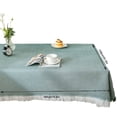 thumbnail image 3 of Wind and Linen Rectangular Tablecloth 70x51 Inch with Handcrafted Tassels for Long Tables, 3 of 6