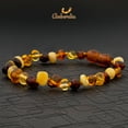 thumbnail image 4 of Amberalia Baby Baltic Amber TeethingBracelet/Anklet, Lab-tested, Certified Genuine Amber, drooling and teething relief - boost immune system - Infants/toddler - Handmade Polish Multicolor 5.5", 4 of 10