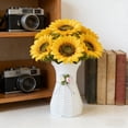 thumbnail image 5 of Plastic Flower Vase Faux Rattan Texture Lightweight Waterproof Decorative Accent for Bedroom Living Room Kitchen Indoor Outdoor Use, 5 of 7