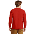 thumbnail image 5 of Gildan Long Sleeve T-Shirt for Adult Men Crew Neck Ultra Cotton Casual Tee comfort and durability Red Color 6 oz 100% Cotton Classic fit Long Shirt, Size-L, 5 of 6